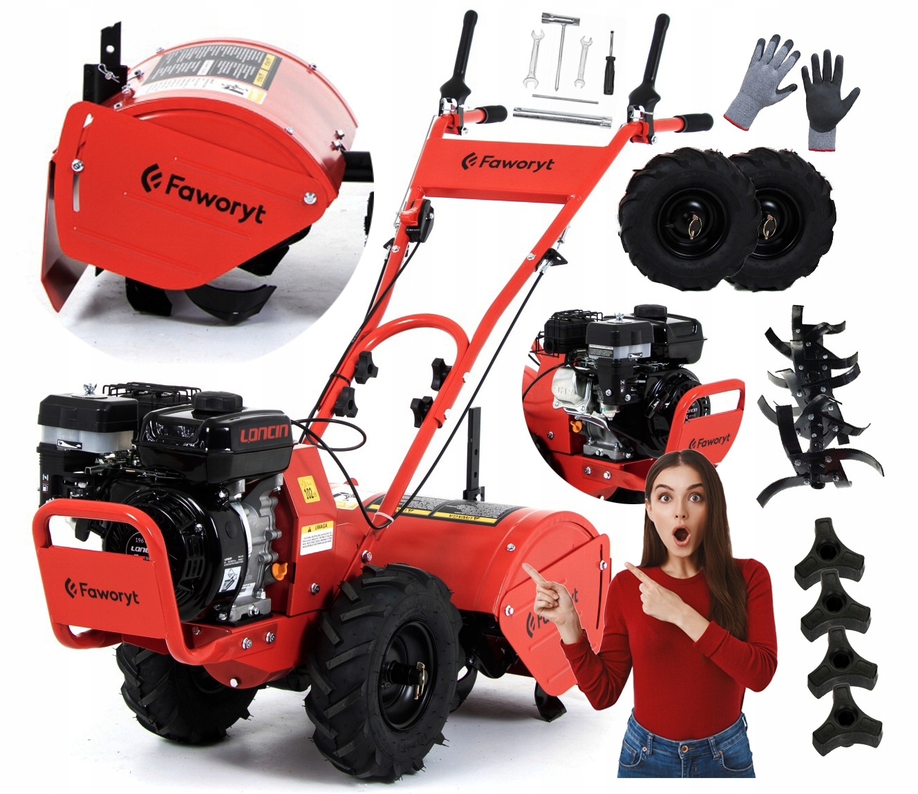 Benzínový kultivátor Faworyt 6,00 HP 48 cm